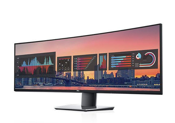 Dual QHD Dell UltraSharp Curved Computer Monitor 49 Inch For Professionals